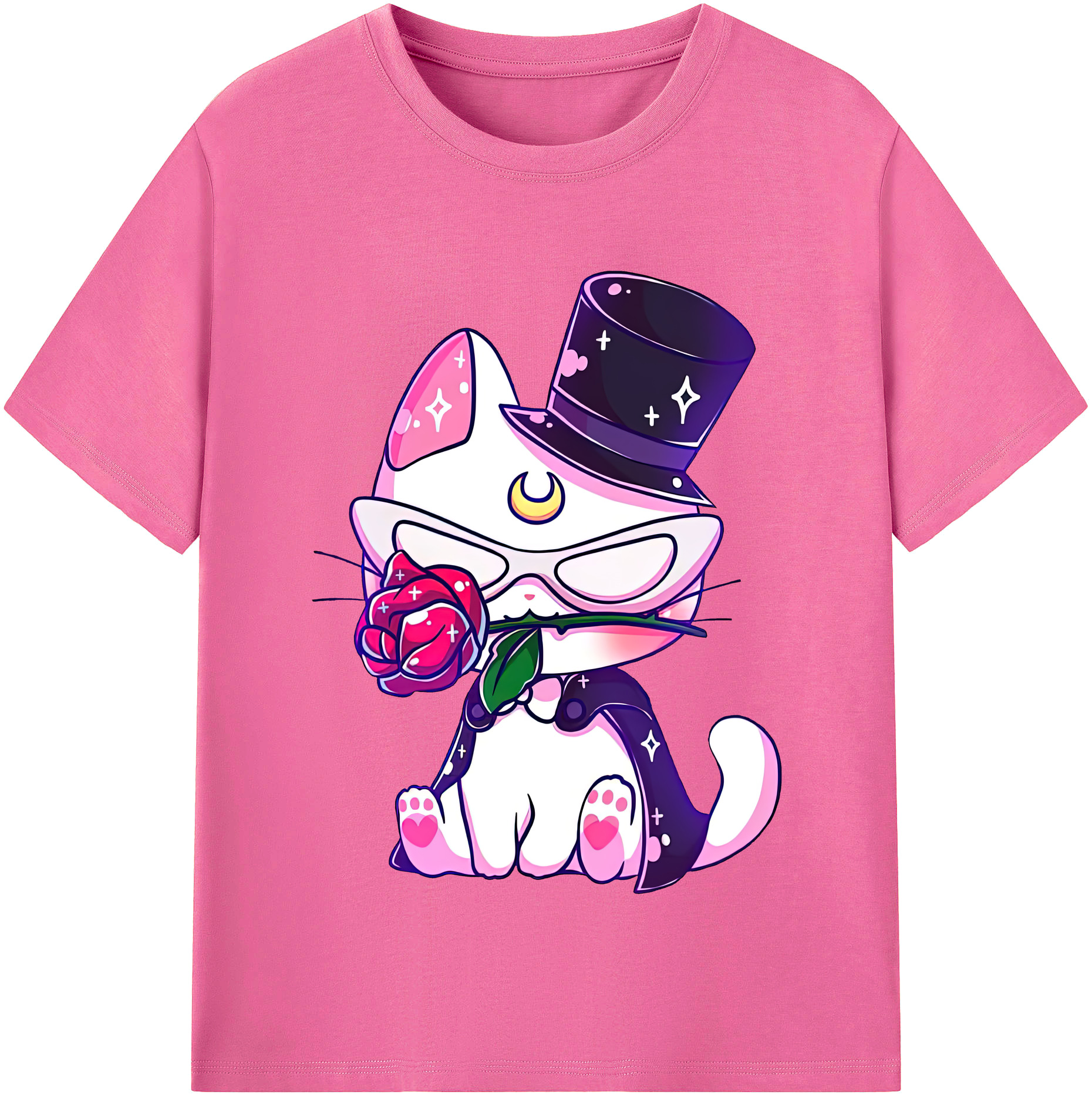 （画像用） 美少女戦士セーラームーン Sailor Moon レディースカジュアルプリントTシャツ（綿100％）
